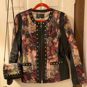 Sharif 1827 Couture leather jacket with matching purse